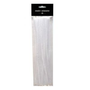 Druciki kreatywne Galeria Hobby 30cm Chenille Białe, 25szt